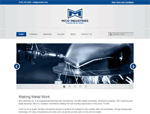 Tablet Screenshot of micoindustries.com